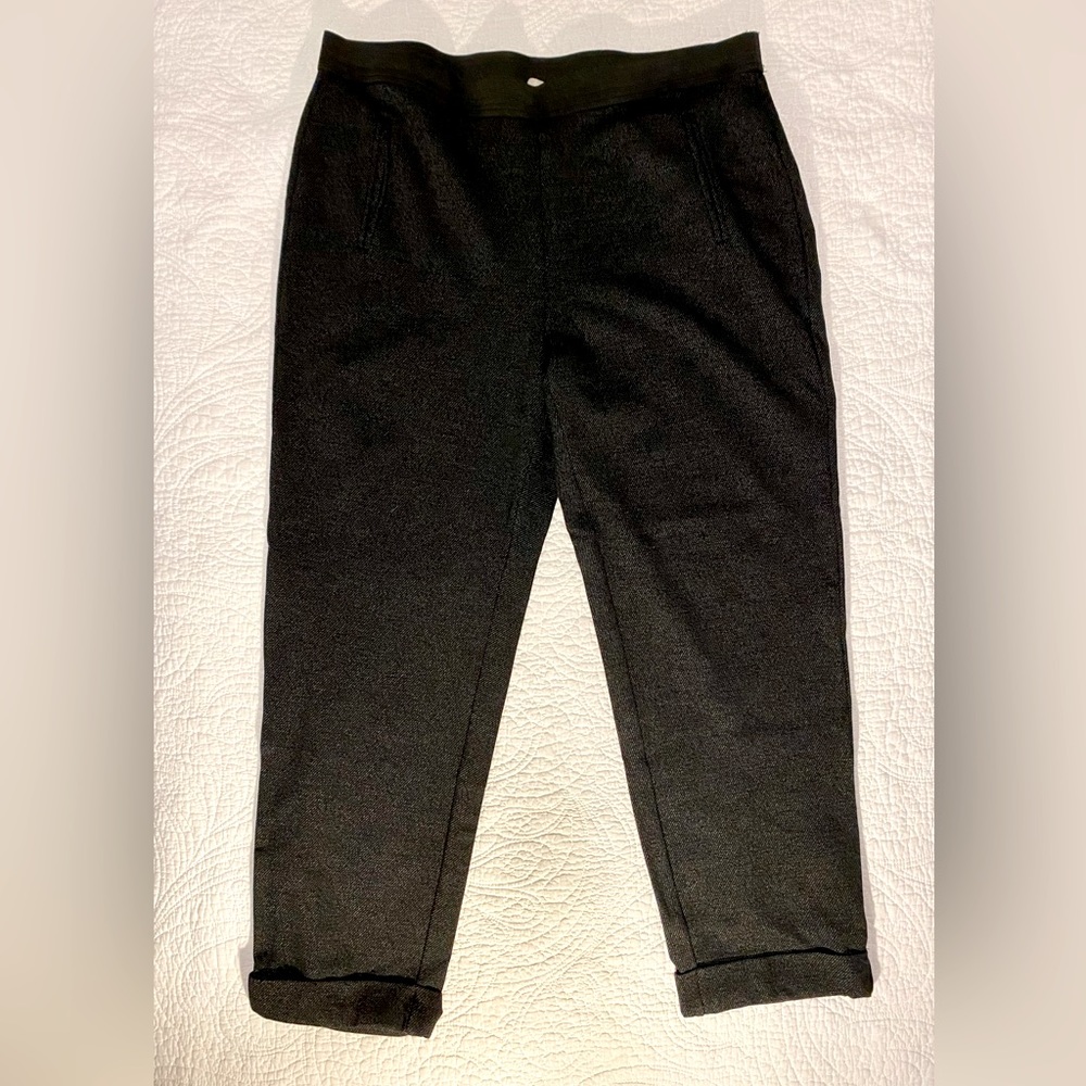 Loft Outlet elastic waist casual twill pants with cuffs size large